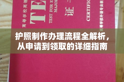 金门护照制作办理流程全解析，从申请到领取的详细指南
